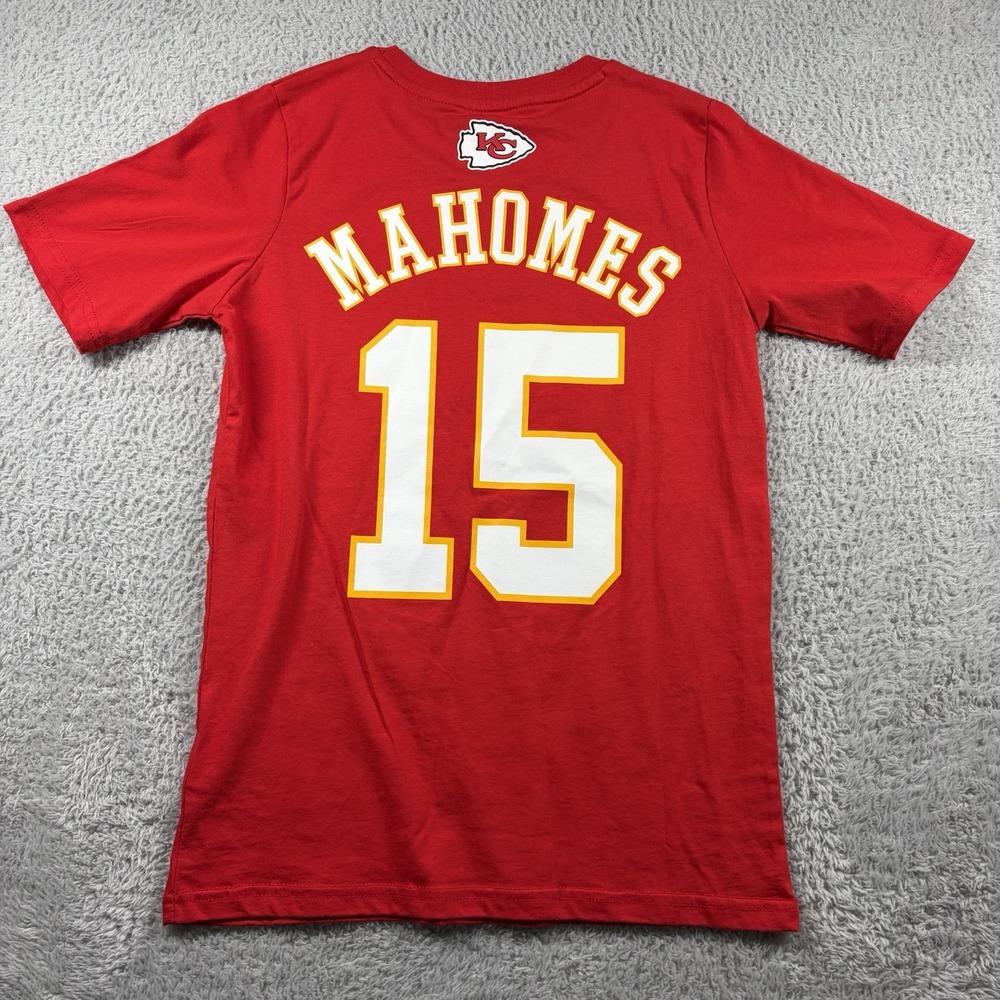 Kansas City Chiefs Mahomes Shirt Youth M 10/12 Red Yellow NWOT NFL